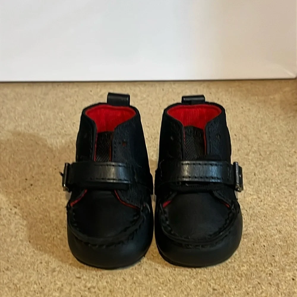 Polo Ralph Lauren Ranger Crib Shoes Booties black Baby Infant Boys Girls Size 0